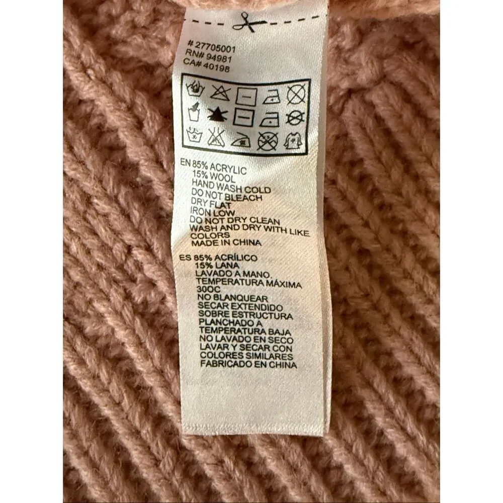 Forever 21 Essentials Dusty Pink Cable-Knit Sweater – Size S